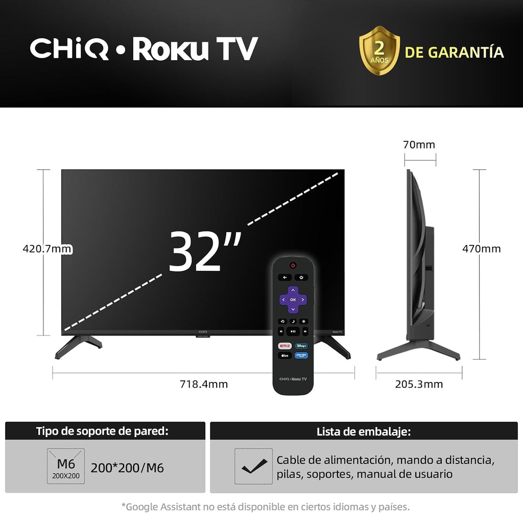 Smart TV CHiQ 40F621FR FHD Roku TV