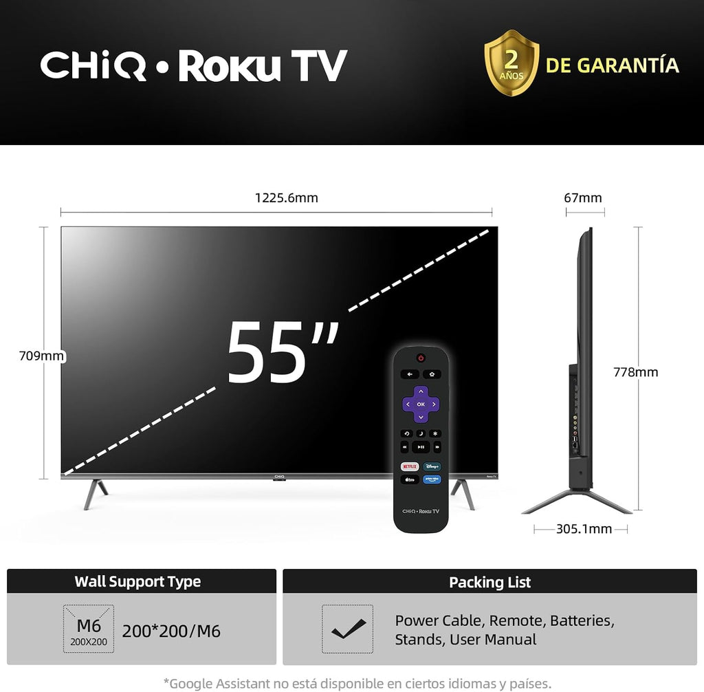 Smart TV CHiQ 40F621FR FHD Roku TV