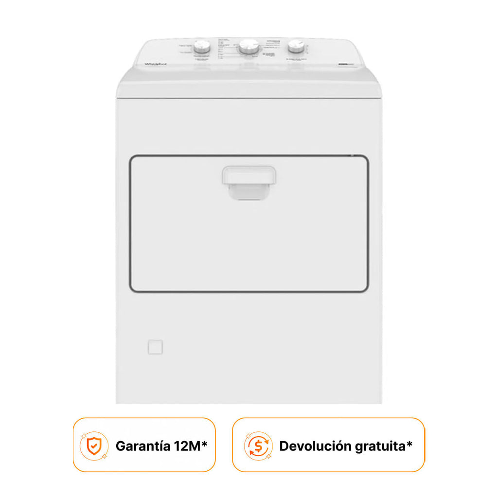 Secadora Whirlpool Carga Superior Gas Blanco 18 kg