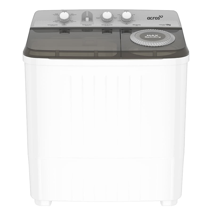 Lavadora Semiautomática Acros Dos tinas MaxSpin Dry 13kg