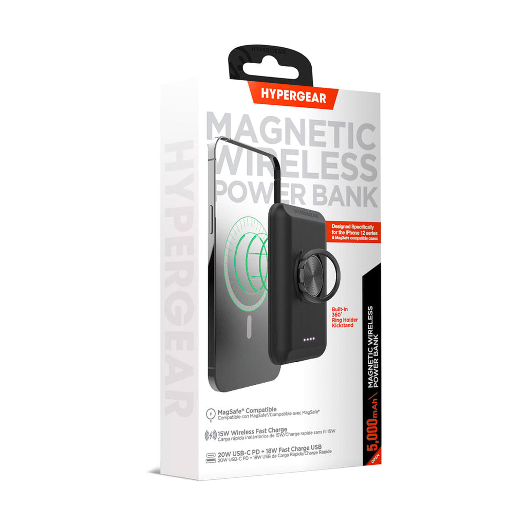 HyperGear Power Bank 5000 mAh para Iphone 13 MagSafe 15455 Negro