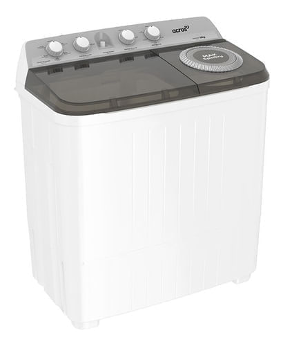 Lavadora Acros Semiautomática Dos Tinas MaxSpin 16kg Blanco