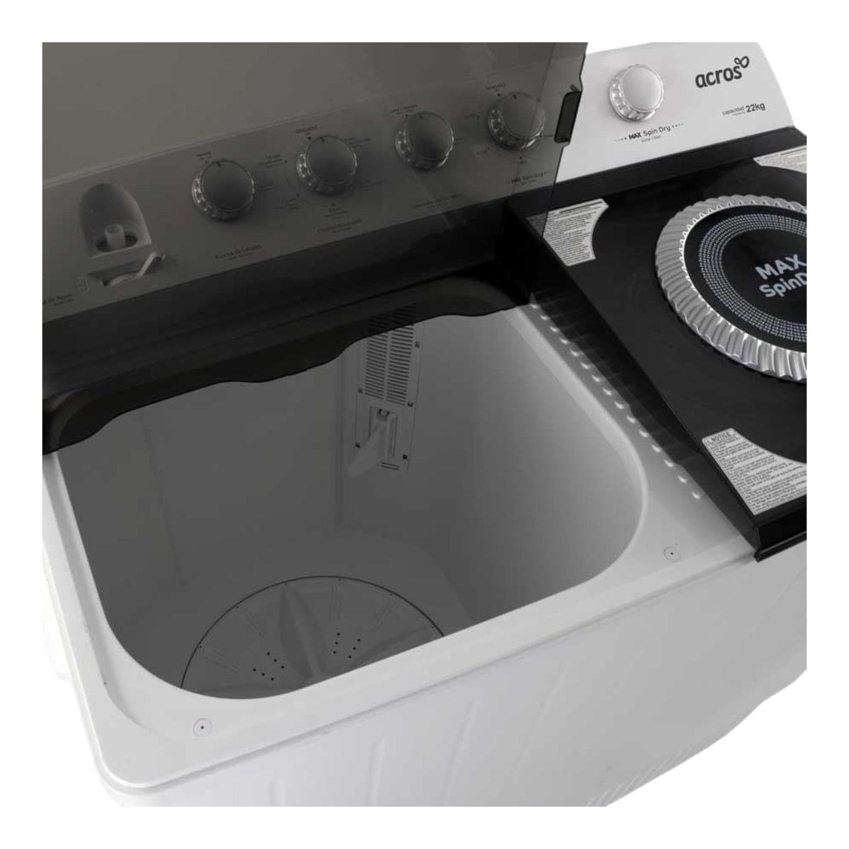 Acros Lavadora Semiautomática ALD2245SE Dos Tinas Max Capacity
