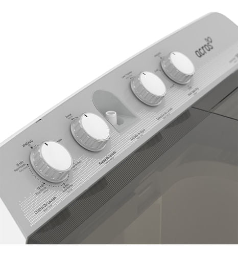 Lavadora Acros Semiautomática Dos Tinas MaxSpin 16kg Blanco