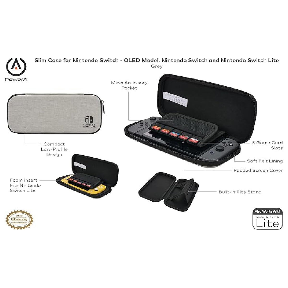 Nintendo Switch Funda delgada PowerA - Gris