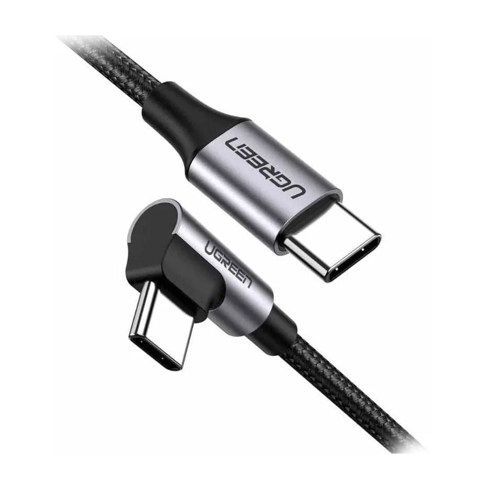 Ugreen Cable USB-C a USB C en ángulo de 90° de aluminio 60W 1m